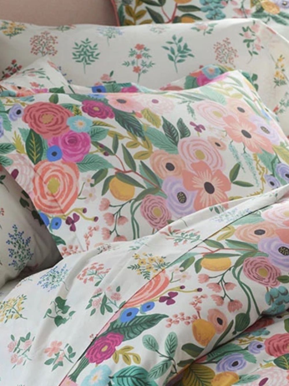 The Company Store Rifle Paper Company Garden Party Cotton Sham King NWT